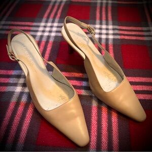 (#167) Lauren Ralph Lauren Marion Leather Slingback Pumps